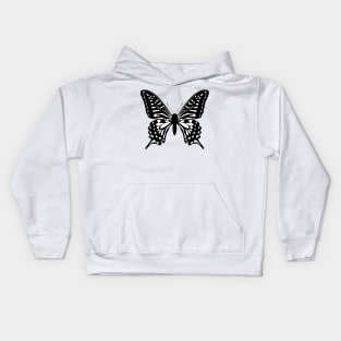 Butterfly in black and white Kids Hoodie